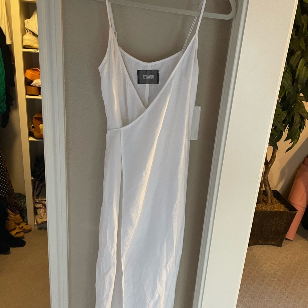 Reformation Elegant White wrap dress